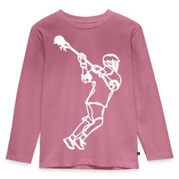 Dessin professionnel de crosse - T-shirt manches longues Premium Enfant - mauve - Devant - AI Model Kid Female (0cm)