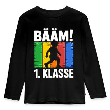 1ère classe Bääm - T-shirt manches longues Premium Enfant - noir - Devant - AI Model Kid Male (0cm)
