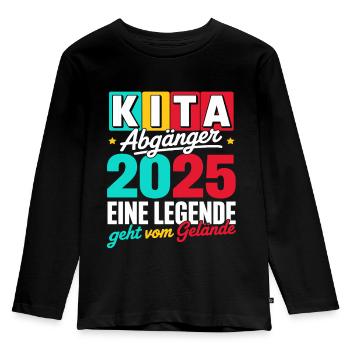Légende des diplômés en garderie - T-shirt manches longues Premium Enfant - noir - Devant - AI Model Kid Male (0cm)