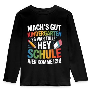 Kindergarten Leavers Kita School Start School Enrollment - Kids' Premium Longsleeve Shirt - black - Front - AI Model Kid Male (0cm)