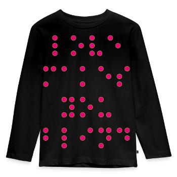 Love_makes_you-- - Kinder Premium Bio Langarmshirt - Schwarz - Vorne - AI Model Kid Male (0cm)