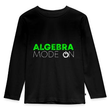 Mode algèbre sur 3 - T-shirt manches longues Premium Enfant - noir - Devant - AI Model Kid Male (0cm)