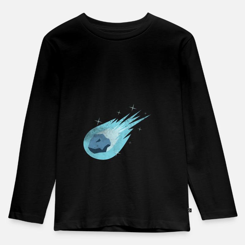 Comet comet gift asteroid universe rock - Kids' Premium Longsleeve Shirt - black
