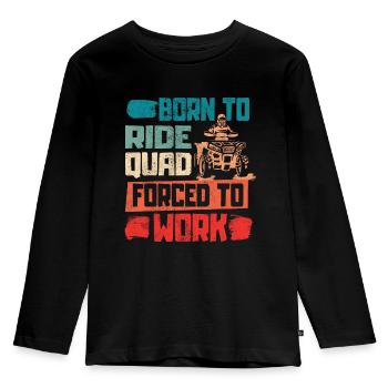 Quad Quad Riders - Born to the Quad ATV - Kids' Premium Longsleeve Shirt - black - Front - AI Model Kid Male (0cm)