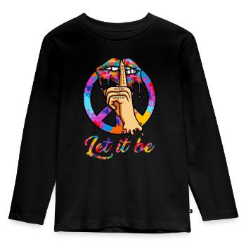 Whisper Word Of Wisdom - Kinder Premium Bio Langarmshirt - Schwarz - Vorne - AI Model Kid Male (0cm)