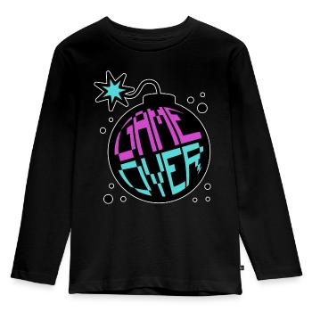 Game Over Retrogaming Pro Gamer Multiplayer Spiele - Kinder Premium Bio Langarmshirt - Schwarz - Vorne - AI Model Kid Male (0cm)