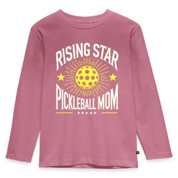 Rising Star Pickleball Mom - Kids' Premium Longsleeve Shirt - mauve - Front - AI Model Kid Female (0cm)