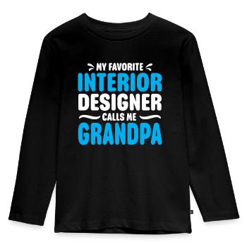 Interior Designer Gift Interior Decoration Designer - Kids' Premium Longsleeve Shirt - black - Front - AI Model Kid Male (0cm)