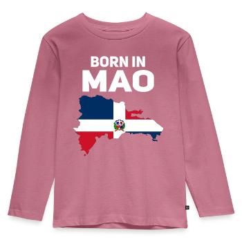 République dominicaine - T-shirt manches longues Premium Enfant - mauve - Devant - AI Model Kid Female (0cm)