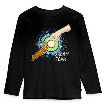 Dog Paw Human Arm Dream Team - Kids' Premium Longsleeve Shirt - black - Front - AI Model Kid Male (0cm)