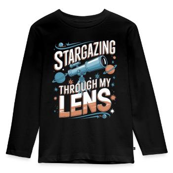 Télescope Astronomie Astrophotographie - T-shirt manches longues Premium Enfant - noir - Devant - AI Model Kid Male (0cm)