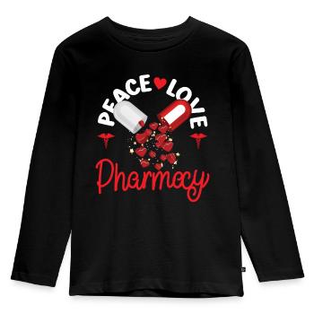 Pharmacy Tech Technician - Kinder Premium Bio Langarmshirt - Schwarz - Vorne - AI Model Kid Male (0cm)