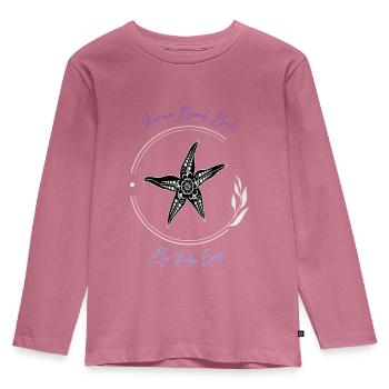 Karma Beach starfish violet bleu - T-shirt manches longues Premium Enfant - mauve - Devant - AI Model Kid Female (0cm)
