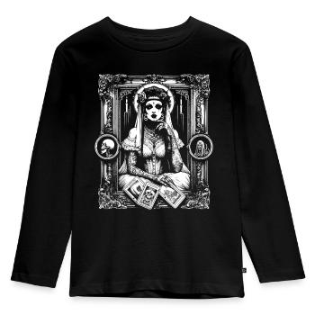 Viktorianisches Tarot-Diagramm - Kinder Premium Bio Langarmshirt - Schwarz - Vorne - AI Model Kid Male (0cm)