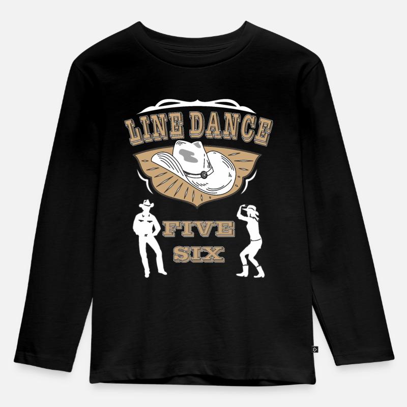 LINE DANCE - Kids' Premium Longsleeve Shirt - black