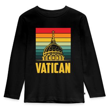 Vatican Church Leadership Italy Rome - Kids' Premium Longsleeve Shirt - black - Front - AI Model Kid Male (0cm)