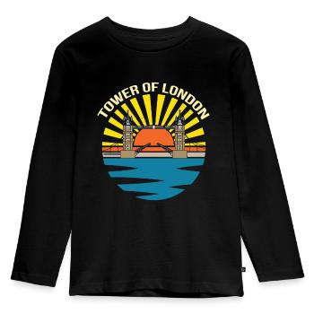 England Thames Tower Bridge Westminster - Kids' Premium Longsleeve Shirt - black - Front - AI Model Kid Male (0cm)