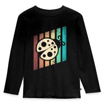 Ladybug Entomologist Ladybirds Entomology Ladybugs - Kinder Premium Bio Langarmshirt - Schwarz - Vorne - AI Model Kid Male (0cm)