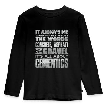 Concrete Finisher Concrete Mixer Its All About - Kids' Premium Longsleeve Shirt - black - Front - AI Model Kid Male (0cm)