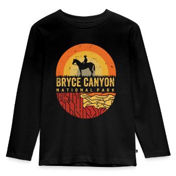 Parc national de Bryce Canyon Nature Utah Touristes Sou - T-shirt manches longues Premium Enfant - noir - Devant - AI Model Kid Male (0cm)