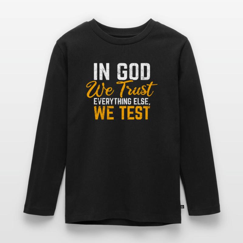 Christian Tester QA Engineer Developer Testing Spe Kinder Premium Bio Langarmshirt
