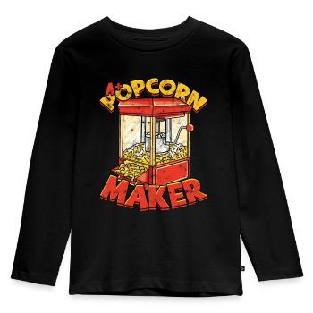 Popcorn Cinema Gift Gift Idea Film Corn Filma - Kids' Premium Longsleeve Shirt - black - Front - AI Model Kid Male (0cm)