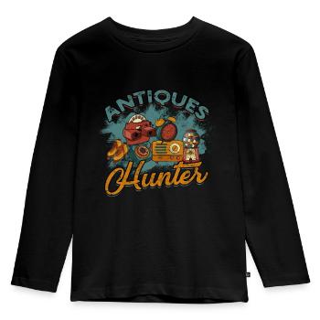 Antiques Antiques Antique Collector Antiques - Kids' Premium Longsleeve Shirt - black - Front - AI Model Kid Male (0cm)