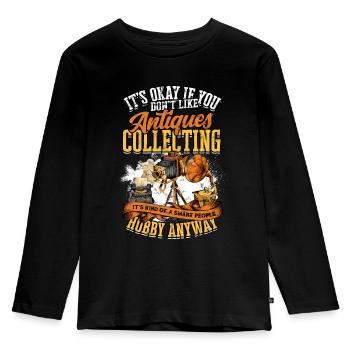 Antiques Antiques Antique Collector Antiques - Kids' Premium Longsleeve Shirt - black - Front - AI Model Kid Male (0cm)