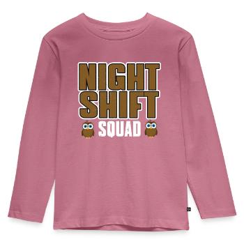 Jolie troupe de nuit - T-shirt manches longues Premium Enfant - mauve - Devant - AI Model Kid Female (0cm)