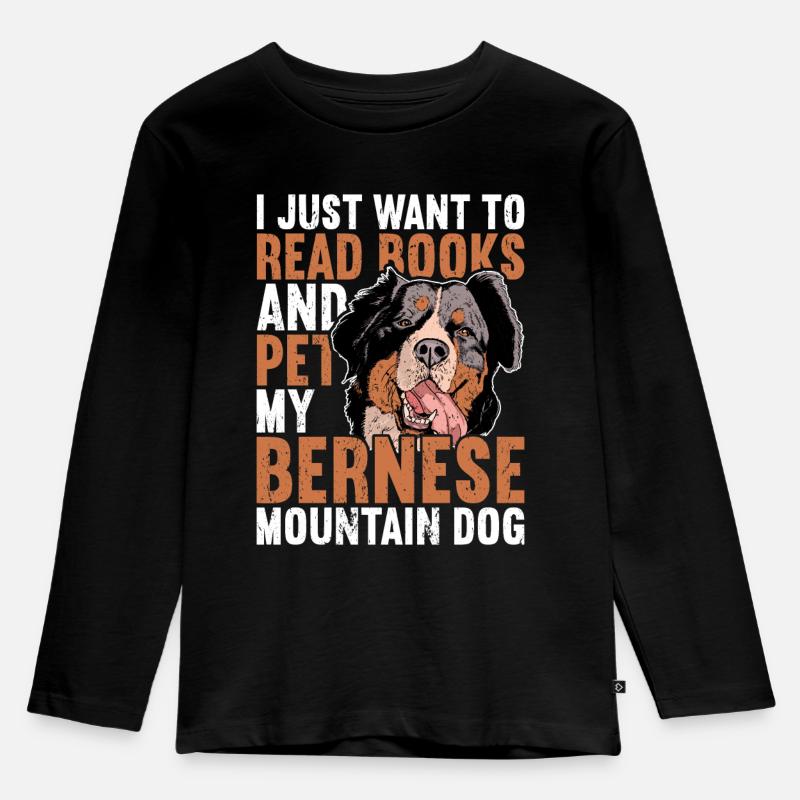 Berner Sennenhund - Kinder Premium Bio Langarmshirt - Schwarz