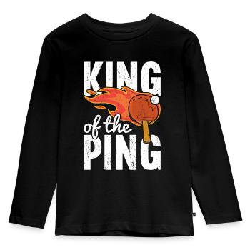 Ping Pong Table Tennis Ping-Pong - Kids' Premium Longsleeve Shirt - black - Front - AI Model Kid Male (0cm)