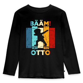 Otto Geschenk Name Vorname Geburtstag - Kinder Premium Bio Langarmshirt - Schwarz - Vorne - AI Model Kid Male (0cm)