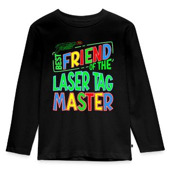 Meilleur ami du Laser Tag Birthday Boy Player - T-shirt manches longues Premium Enfant - noir - Devant - AI Model Kid Male (0cm)