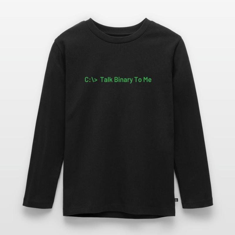 Talk Binary To Me Funny Coder Programmeur T-shirt manches longues Premium Enfant