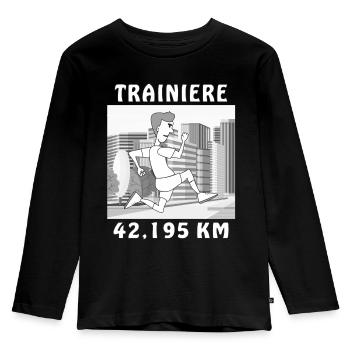BISHOP - Kids' Premium Longsleeve Shirt - black - Front - AI Model Kid Male (0cm)