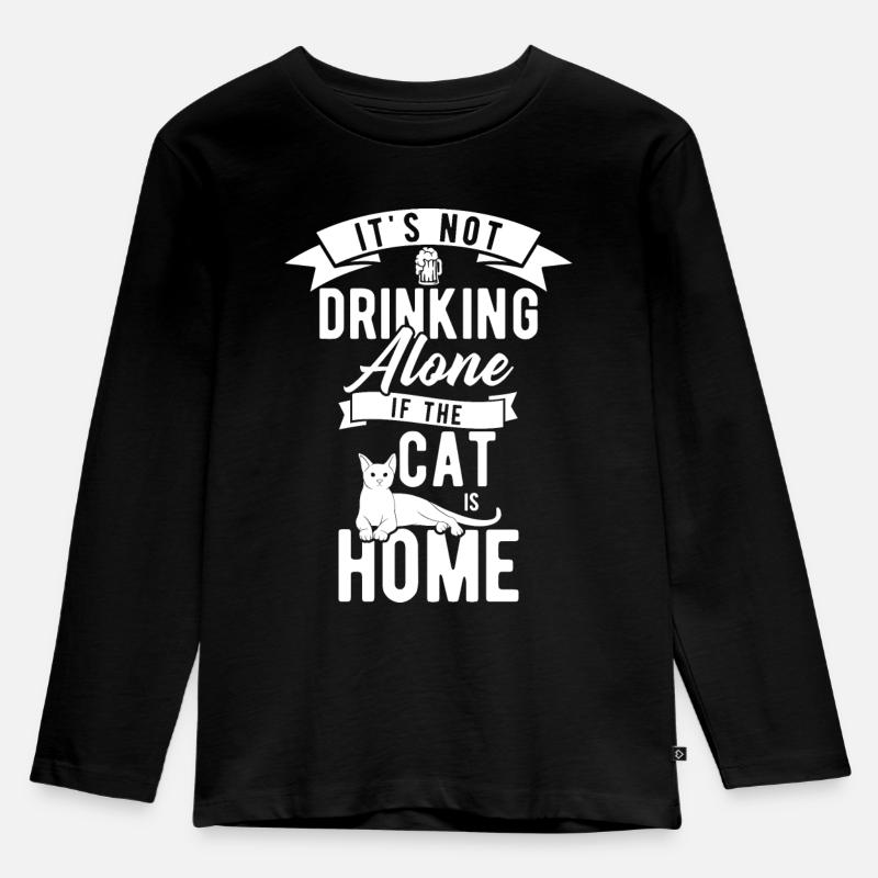 It doesn't drink alone - Kids' Premium Longsleeve Shirt - black