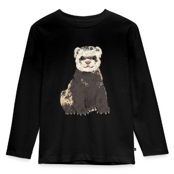 Ferret Owner Ferret - Kids' Premium Longsleeve Shirt - black - Front - AI Model Kid Male (0cm)