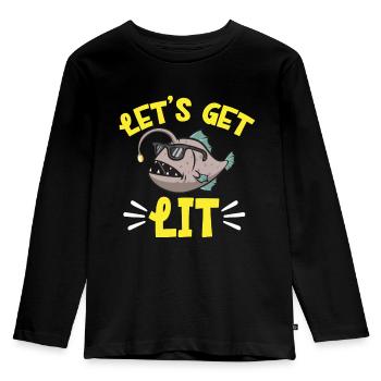 Frogfish Deep Sea Angler Angler Fish - Kids' Premium Longsleeve Shirt - black - Front - AI Model Kid Male (0cm)