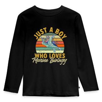 Marine Biology Ocean Marine Biologist - Kids' Premium Longsleeve Shirt - black - Front - AI Model Kid Male (0cm)