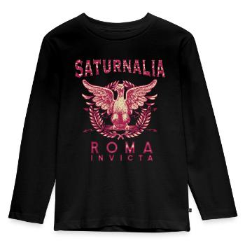 SATURNALIA ROMA INVICTA - Kids' Premium Longsleeve Shirt - black - Front - AI Model Kid Male (0cm)