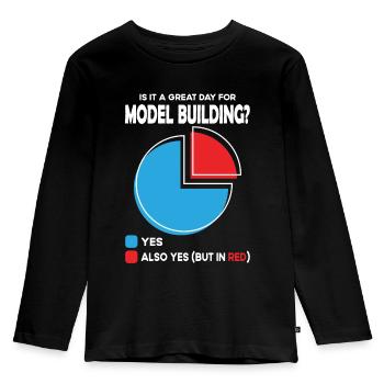 Est-ce un grand jour pour le modélisme ? - T-shirt manches longues Premium Enfant - noir - Devant - AI Model Kid Male (0cm)