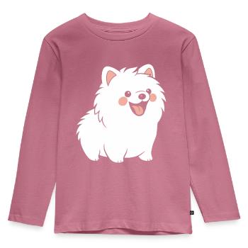 Spitz - Kinder Premium Bio Langarmshirt - Mauve - Vorne - AI Model Kid Female (0cm)