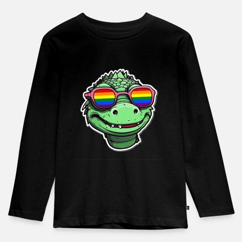 LGBTQ - Kinder Premium Bio Langarmshirt - Schwarz