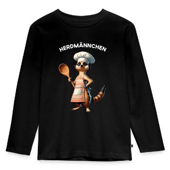 Meerkat - Herd Man Cooking Hobby Chef Cook - Kids' Premium Longsleeve Shirt - black - Front - AI Model Kid Male (0cm)