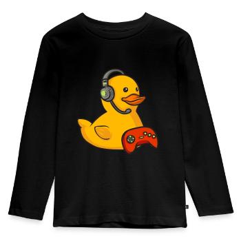 Rubber Duck Rubber Duck - Kids' Premium Longsleeve Shirt - black - Front - AI Model Kid Male (0cm)