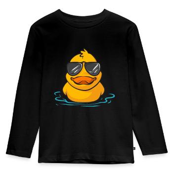 Rubber Duck Rubber Duck - Kids' Premium Longsleeve Shirt - black - Front - AI Model Kid Male (0cm)