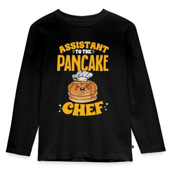 Pancake Breakfast Pancakes - Kids' Premium Longsleeve Shirt - black - Front - AI Model Kid Male (0cm)