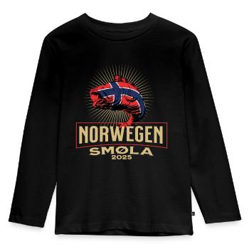 Norwegen Smøla 2025 Fischmotiv - Kinder Premium Bio Langarmshirt - Schwarz - Vorne - AI Model Kid Male (0cm)