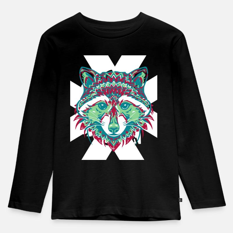 Fuchs - Kinder Premium Bio Langarmshirt - Schwarz