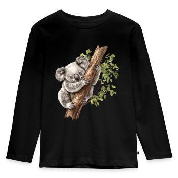 Koalabär, Koala in Australien - Kinder Premium Bio Langarmshirt - Schwarz - Vorne - AI Model Kid Male (0cm)